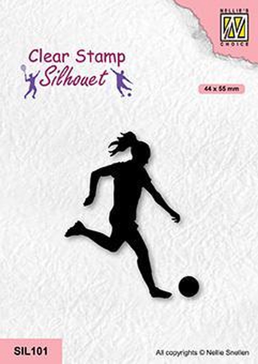 SIL101 Silhouette Clear stamps sports Woman soccer